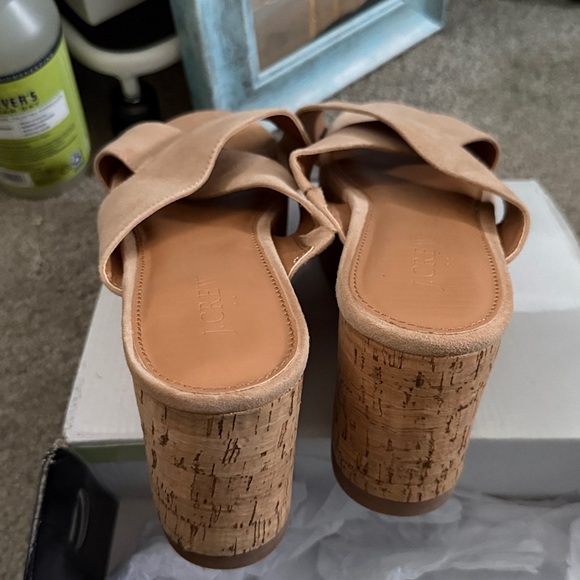 J.Crew Sandstone Cork Wedges new in box women’s size 8 - Picture 4 of 8